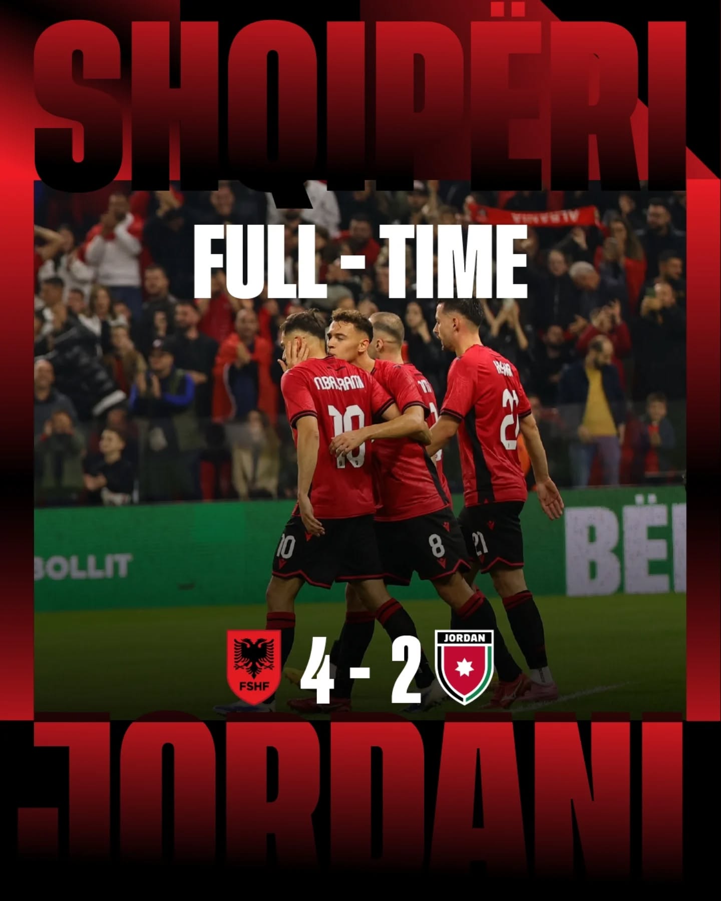 Kuqezinjtë e fitojnë miqësoren ndaj Jordanisë