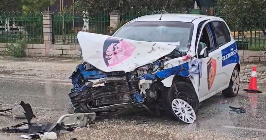 Vetura e policisë përplaset me “Benz-in” në Fier, tre të lënduar