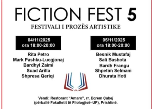 “FICTION FEST” festivali që bashkon emra të njohur të letërsisë bashkëkohore