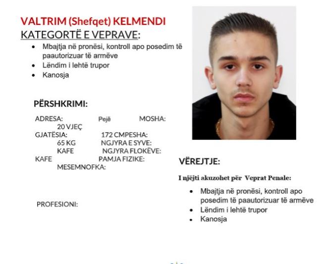 Dy u dorëzuan, Policia kërkon bashkëpunim për kapjen e personit të tretë në Pejë