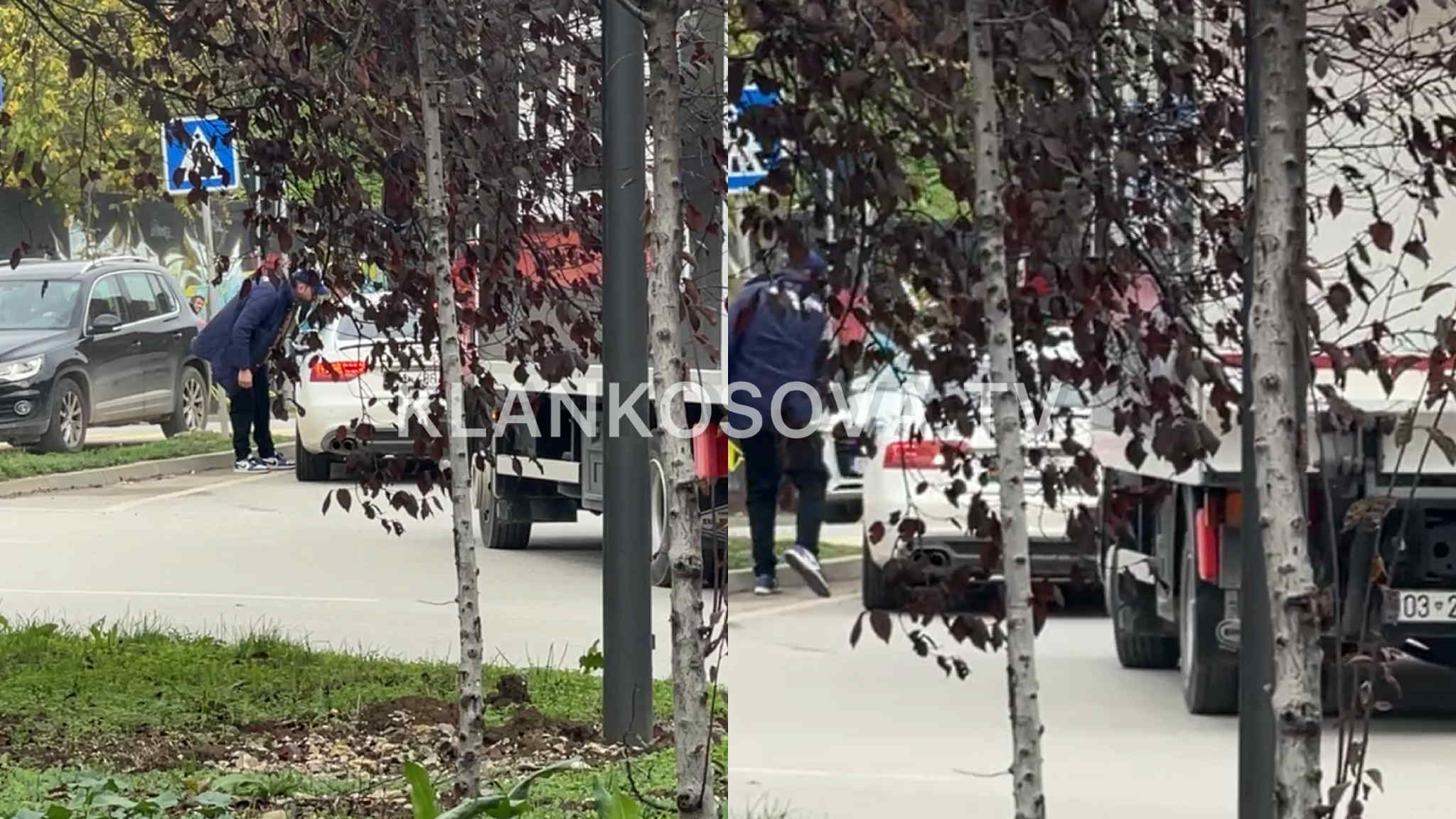 Plas sherri te Rruga B, një person i godet pasqyrën shoferit në mes të rrugës (VIDEO)