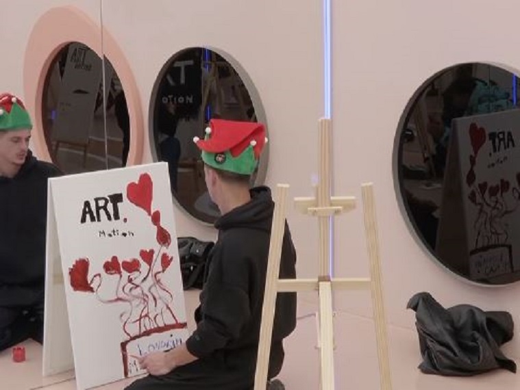 "Plotë me zemra" ja si e pikturoi Londrimi logon e Artmotion (VIDEO)