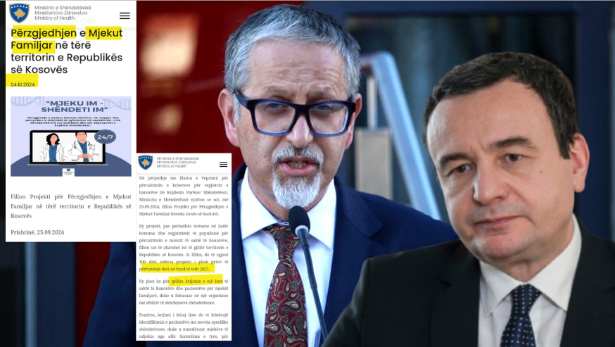 Premtimi i parealizuar - Qeveria Kurti s’e çoi deri në fund projektin e Mjekut Familjar