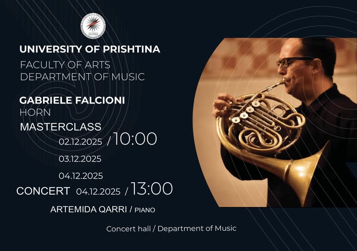 Gabriele Falcioni me masterklasë dhe koncert në Prishtinë