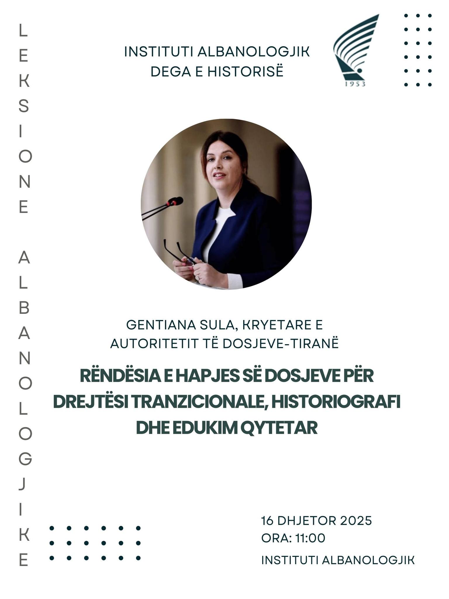 Gentiana Sula  mysafire në  Leksione albanologjike 