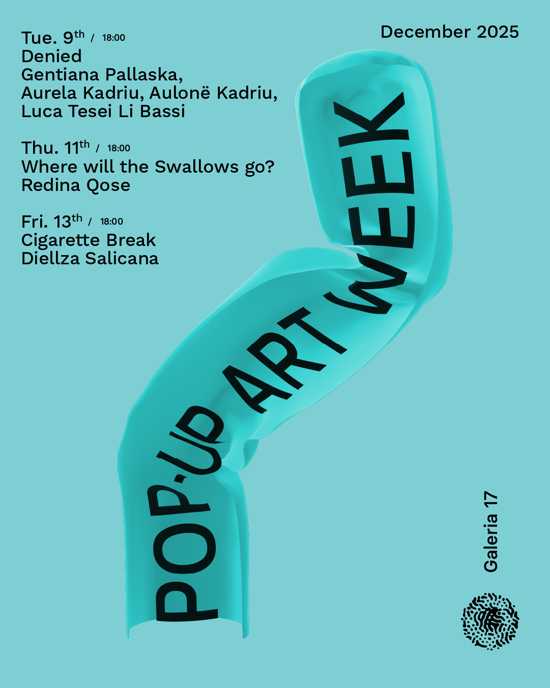 Pop up Art Week 2025 vjen me tri ekspozita