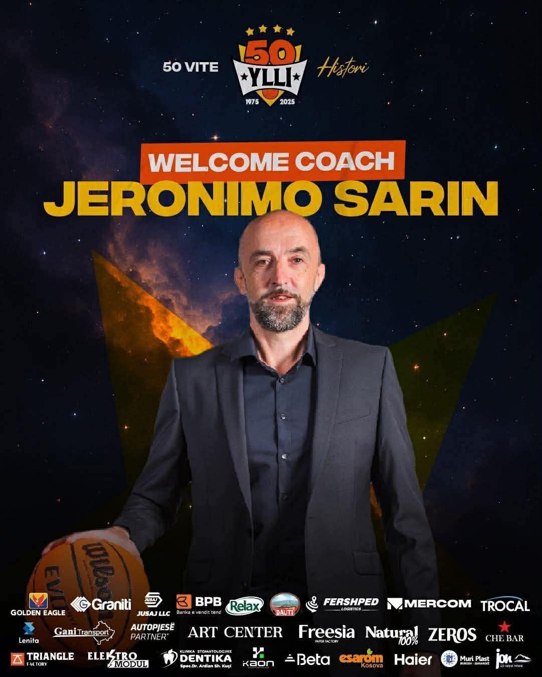 Jeronimo Sarin emërohet trajner i Golden Eagle Yllit