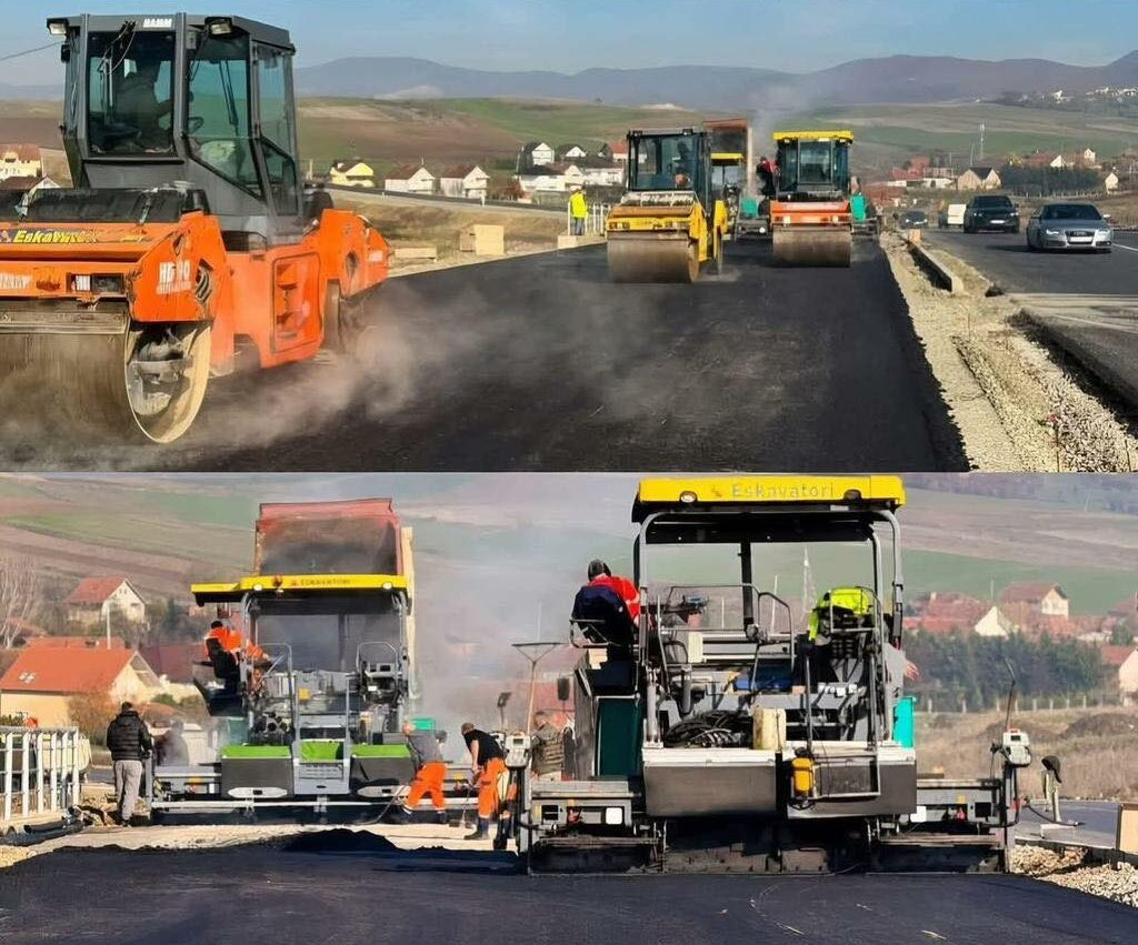 Hyrja në Vushtrri në drejtimin për Prishtinë  e bllokuar deri në orën 14 00