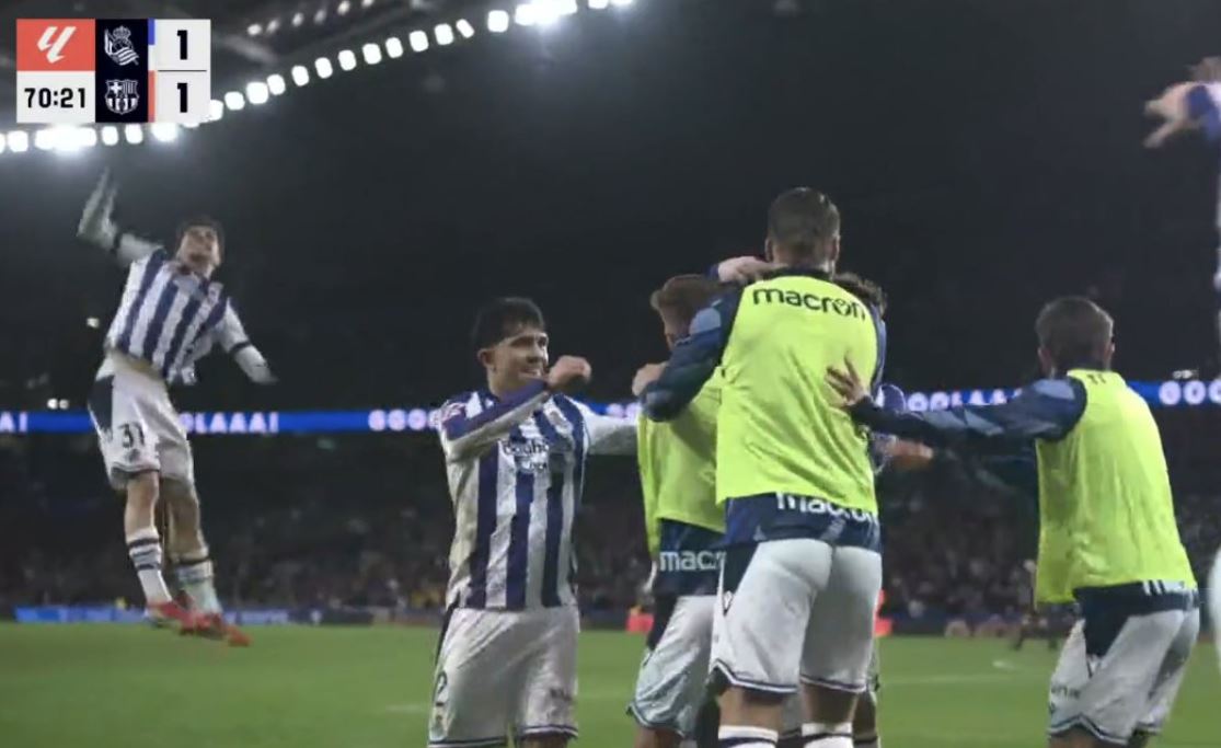 Barcelona barazon  Sociedadi rikthen epërsinë menjëherë pas një minute