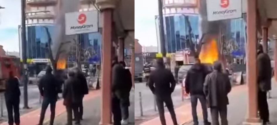 Përfshihet nga zjarri një veturë në Klinë