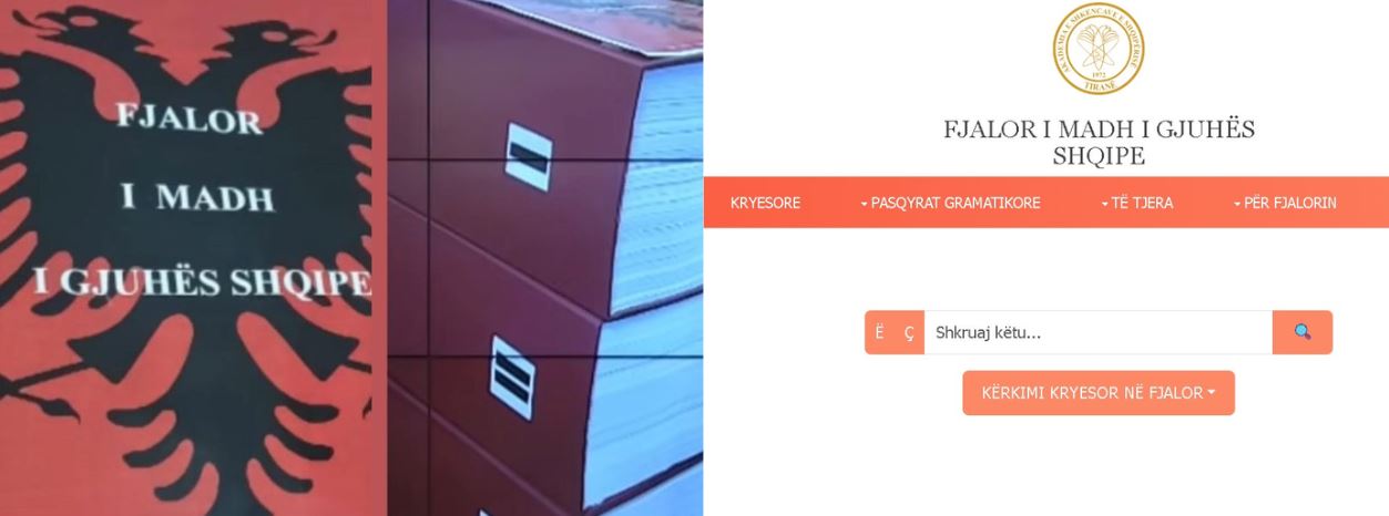  Fjalori i madh i gjuhës shqipe   nga sot online për përdoruesit
