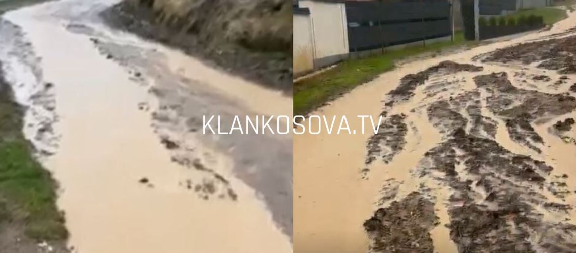Reshjet e shiut vërshojnë rrugët e Vranidollit (VIDEO)