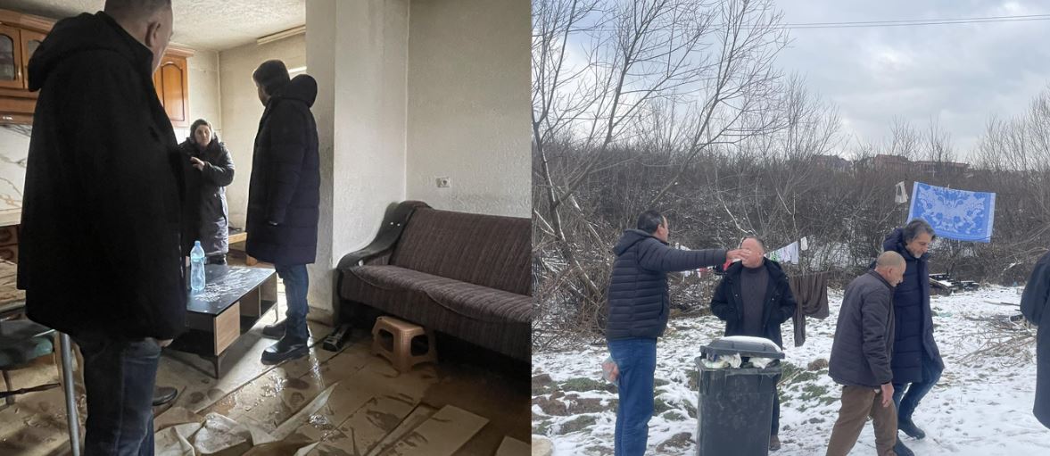 Rama viziton familjen të cilës iu vërshua shtëpia pas reshjeve të shiut