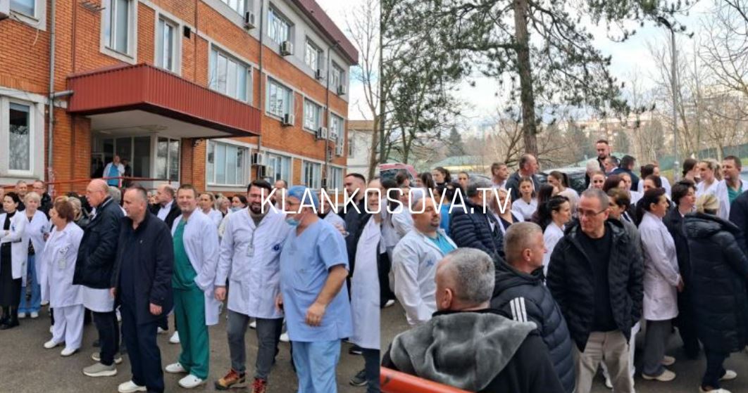 U sulmuan infermierja dhe sigurimi  proteston stafi i spitalit të Mitrovicës  VIDEO 