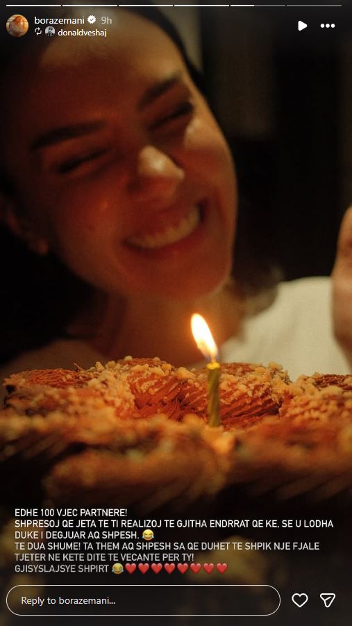 Bora feston ditëlindjen  Donaldi e uron me fjalët më të bukura