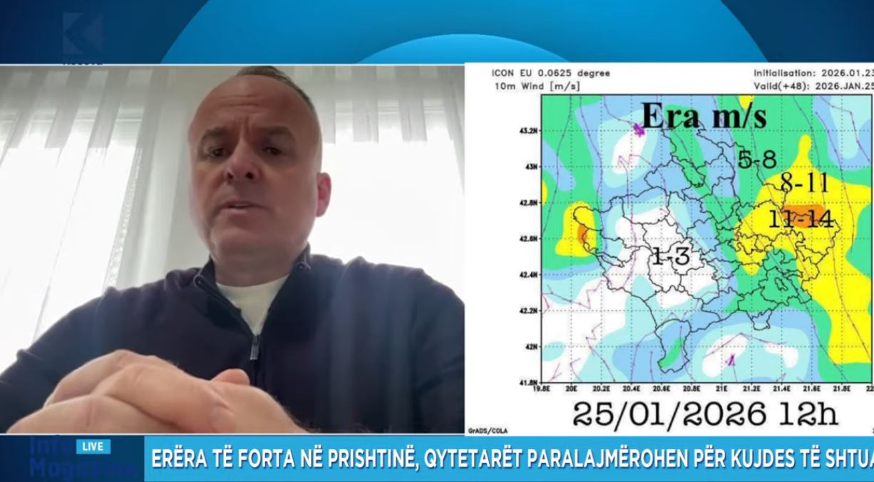 Paralajmërimet për erëra të forta, flet drejtori i Emergjencave në Prishtinë (VIDEO)