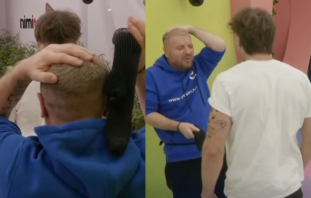 Klodi dhe Labi luajnë me çorape  momente qesharake në shtëpi  VIDEO 