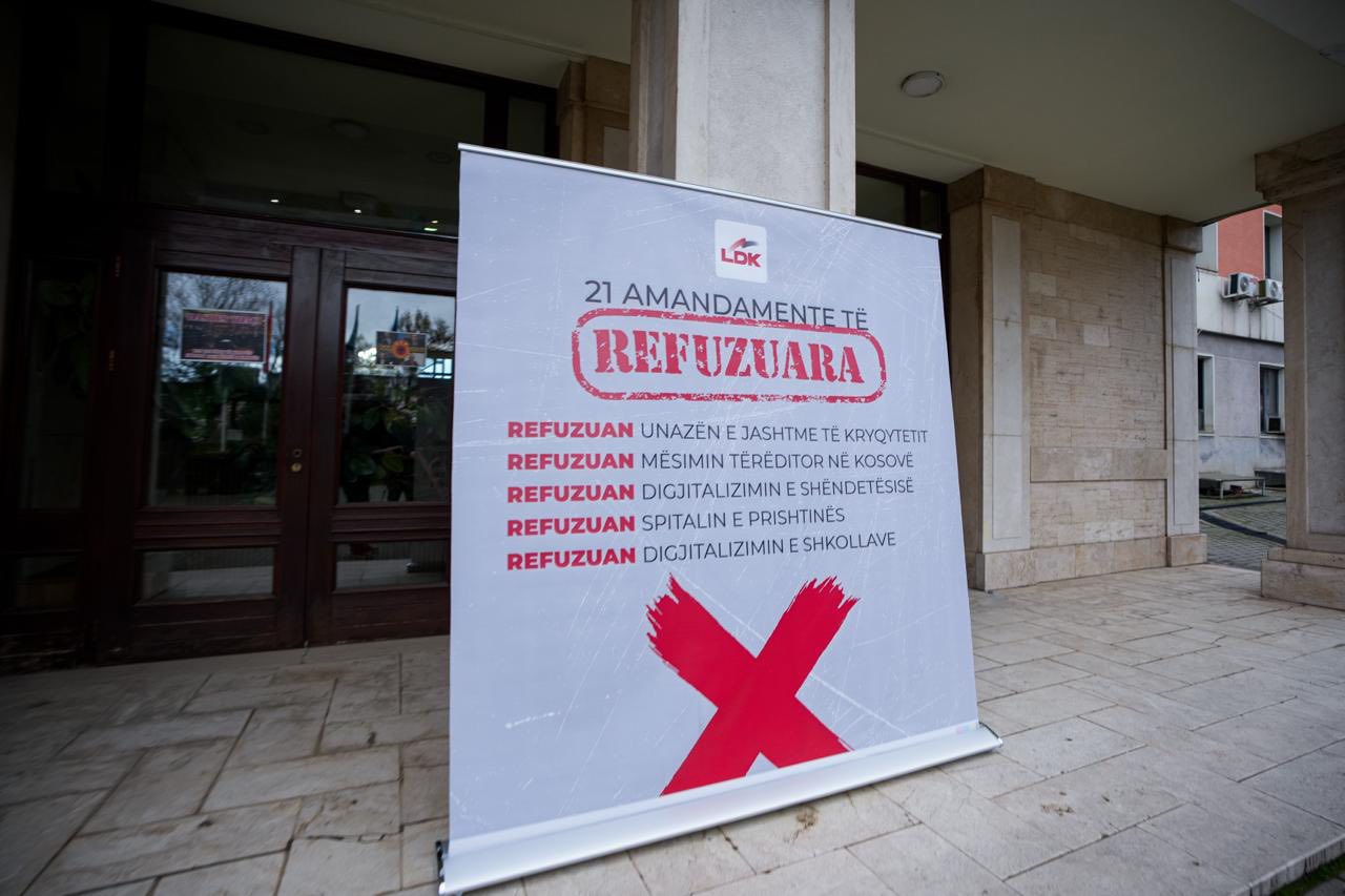 LDK-ja e indinjuar me refuzimin e 21 amendamenteve