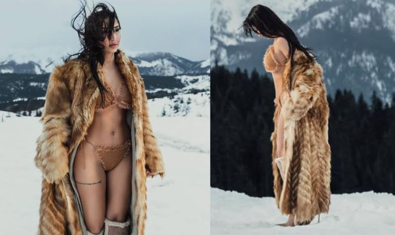 Xheneta Fetahu sfidon temperaturat, pozon me bikini në mes të borës