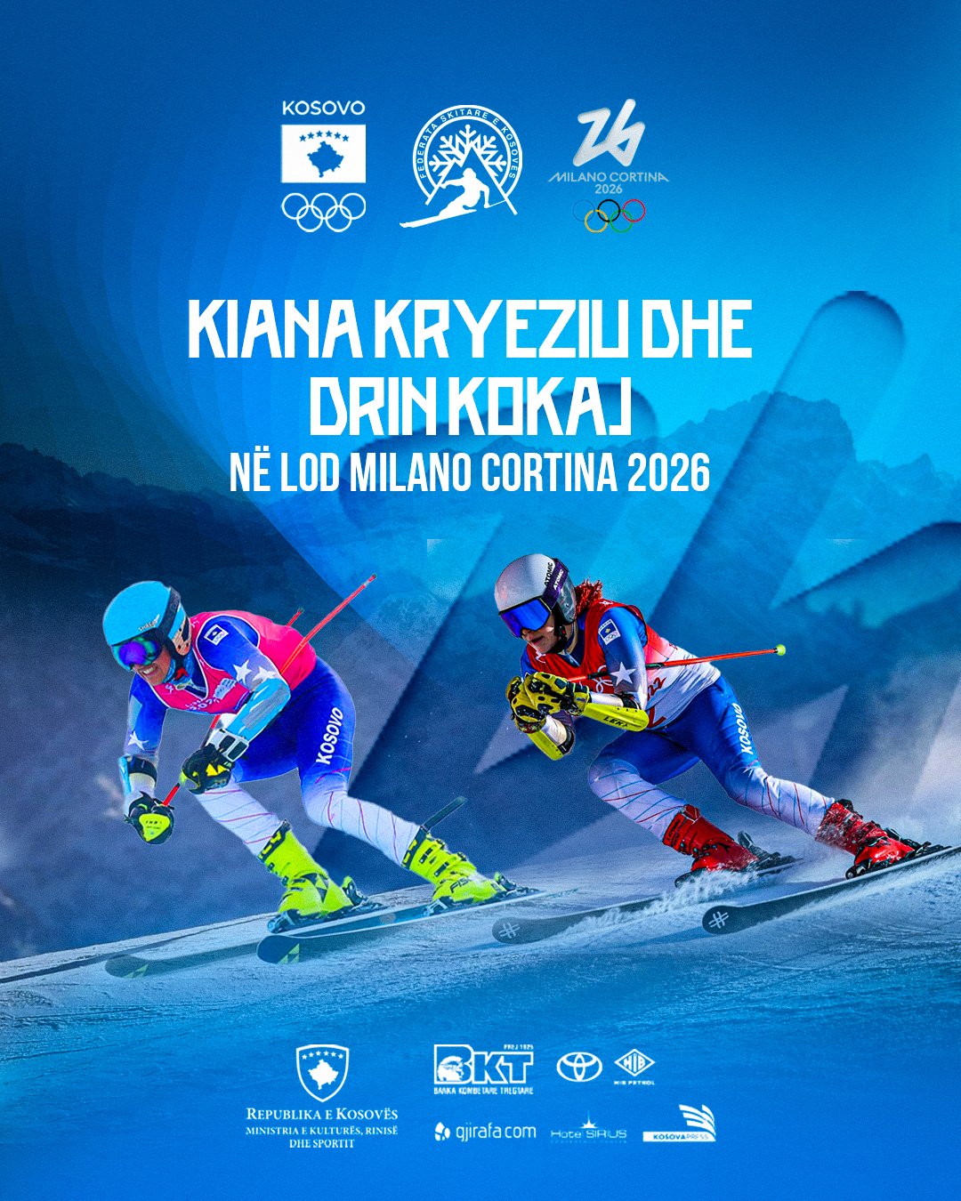 Sot nisin LO Dimërore, Kosova përfaqësohet nga skiatorët Kryeziu e Kokaj