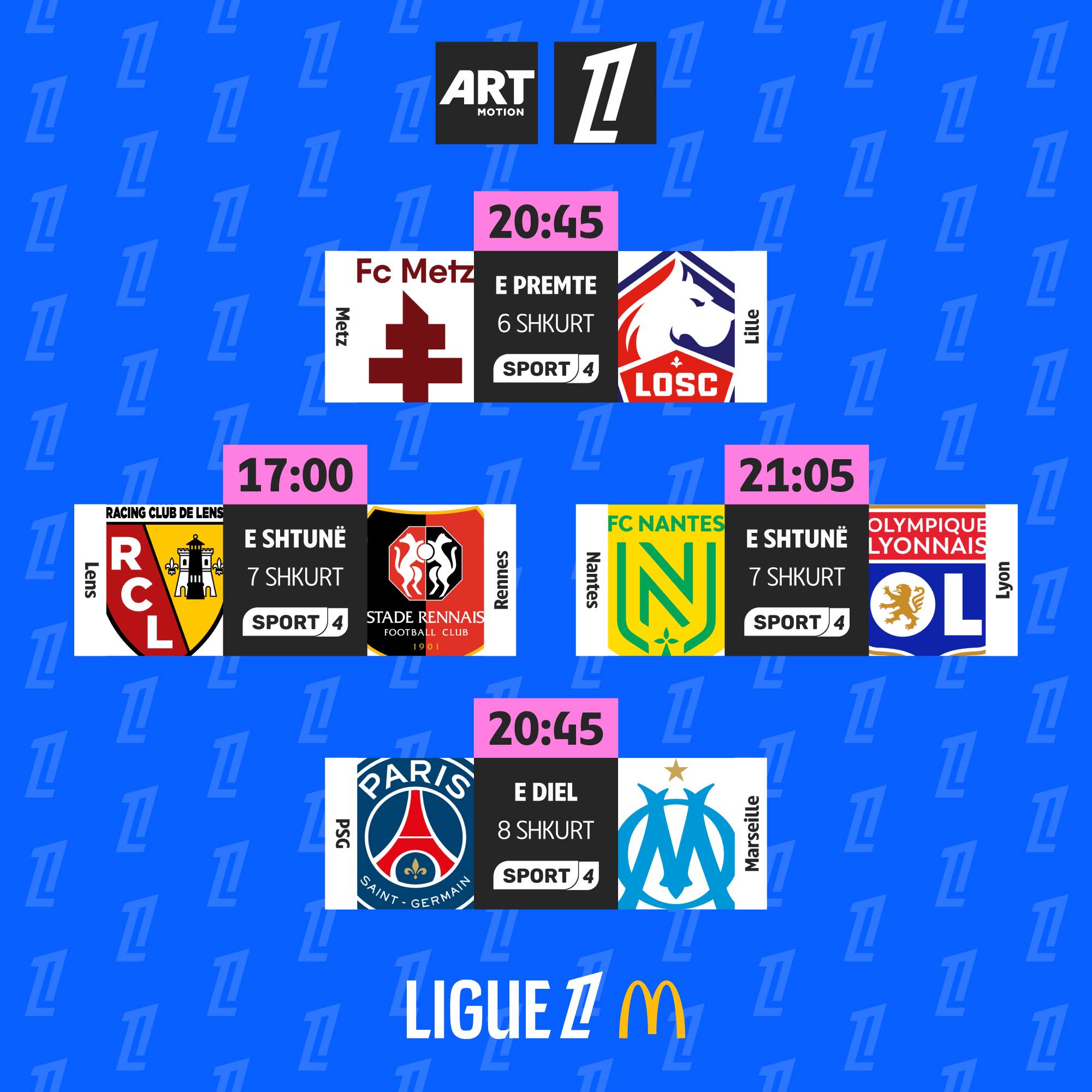 Xhiroja e 21 e Ligue1, me ndeshje spektakolare këtë fundjavë