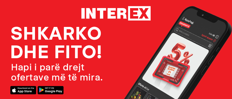 Aplikacioni i Interex: Zbritje e Oferta çdo ditë!