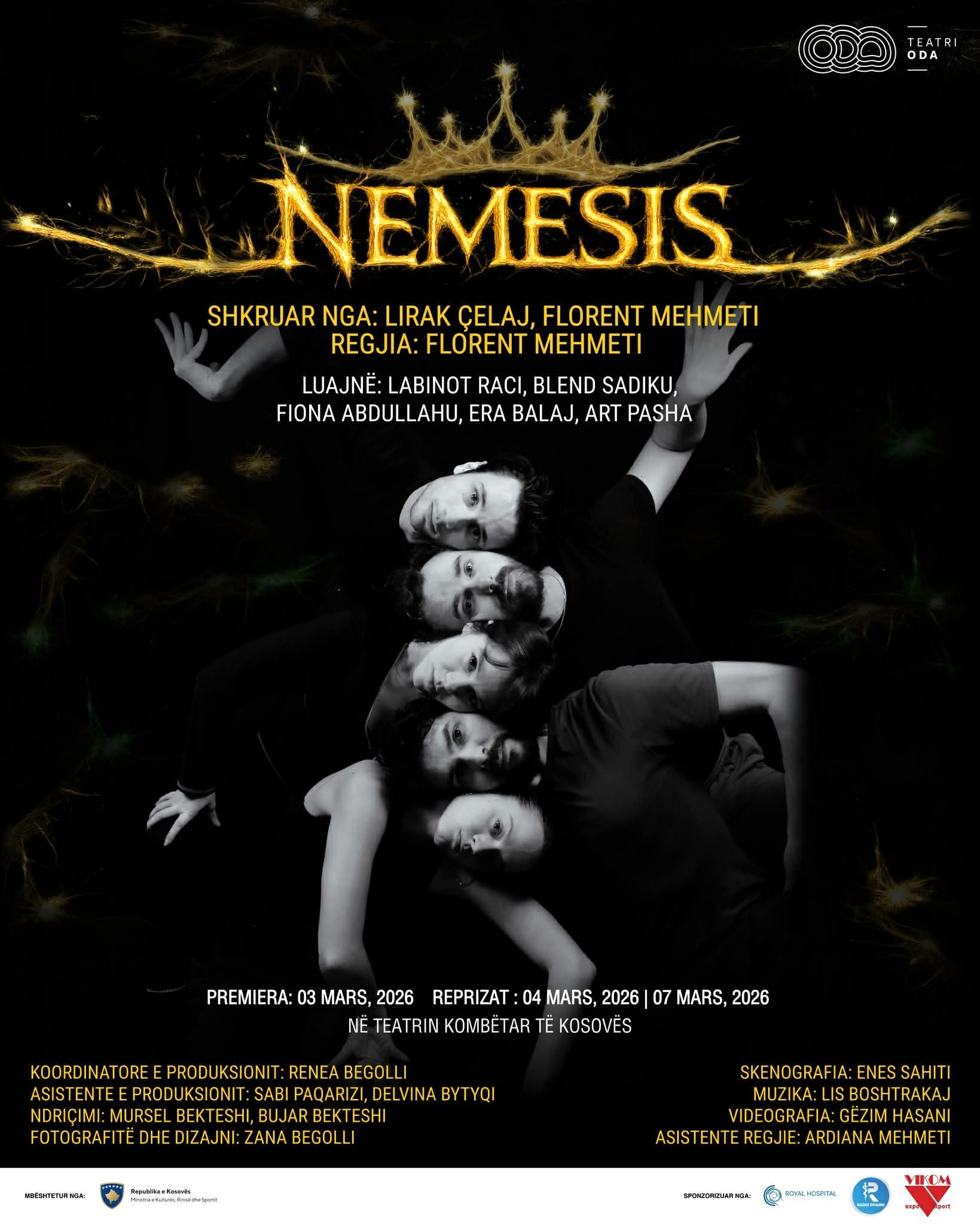 “Nemesis” shfaqet sonte premierë në Teatrin Kombëtar të Kosovës