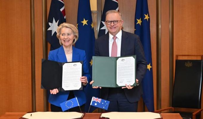Bashkimi Evropian dhe Australia nënshkruajnë marrëveshje për tregti të lirë