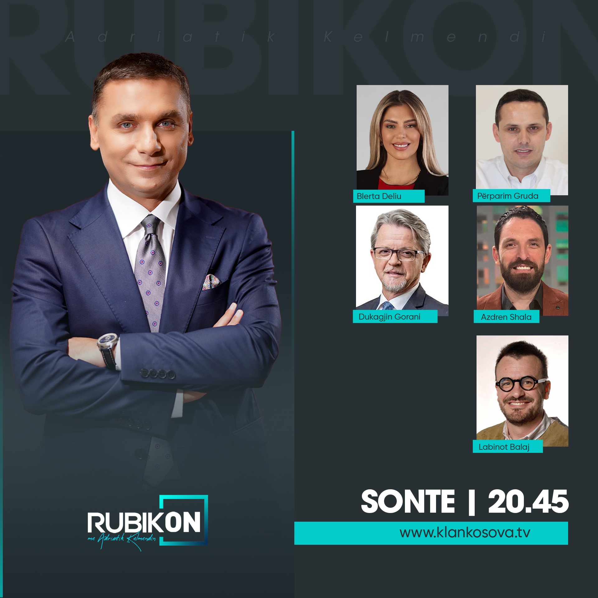 RUBIKON sonte: Përparim Gruda dhe Blerta Deliu, përballë panelistëve
