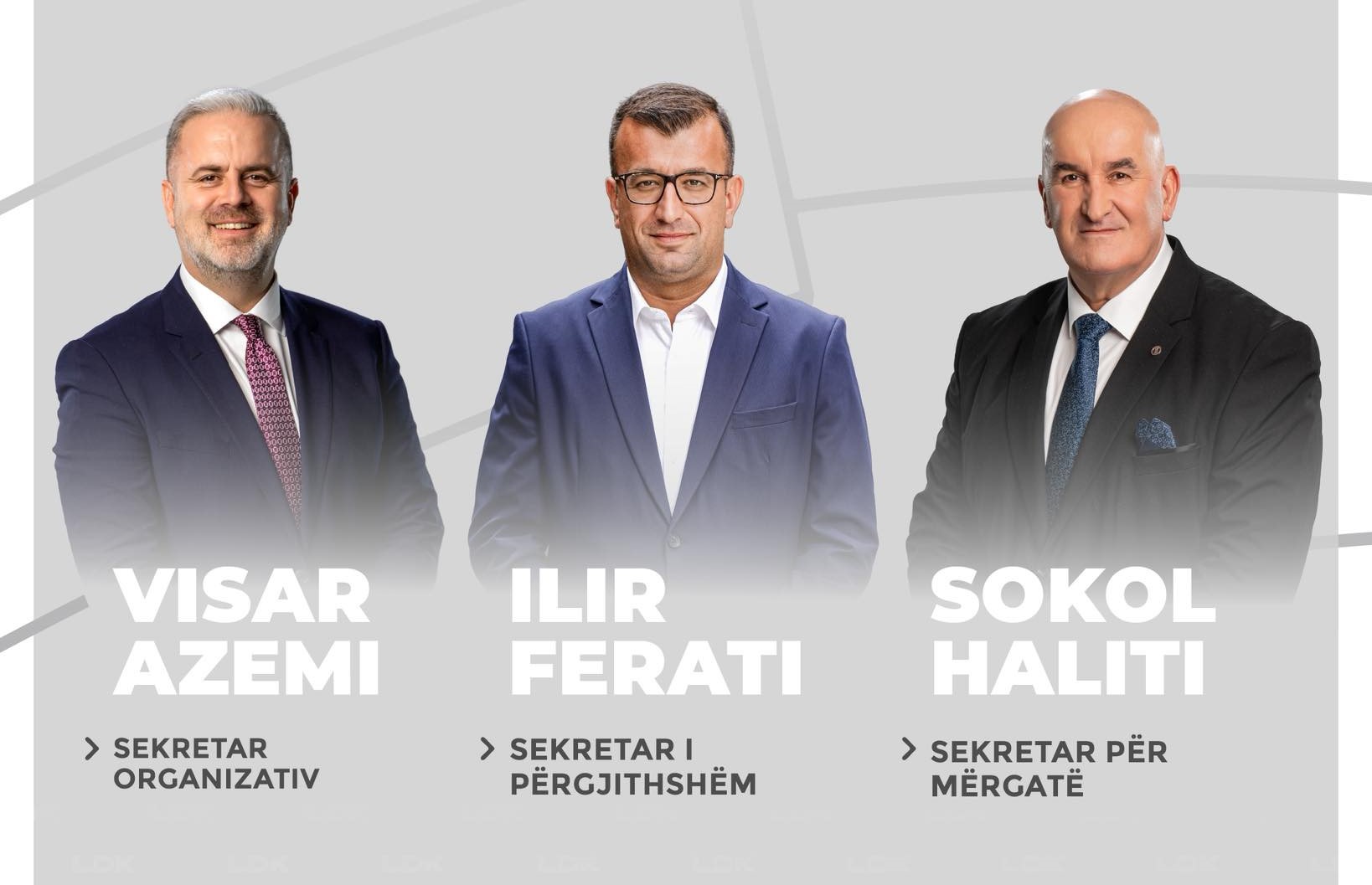LDK-ja emëron tre sekretarët e partisë, Abdixhiku: Së shpejti prezantoj edhe kryesinë e re  