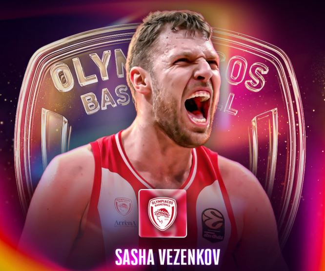 Sasha Vezenkov i Olympiakos, shpallet MVP i sezonit të rregullt të EuroLeagues