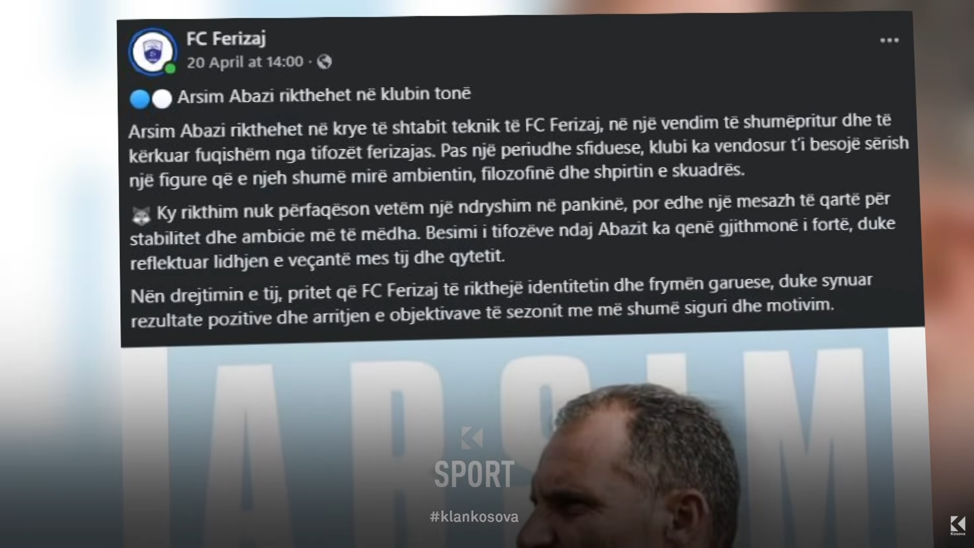 Dinamo mollë sherri, Abazi s’po mund ta drejtojë Ferizajn (VIDEO)