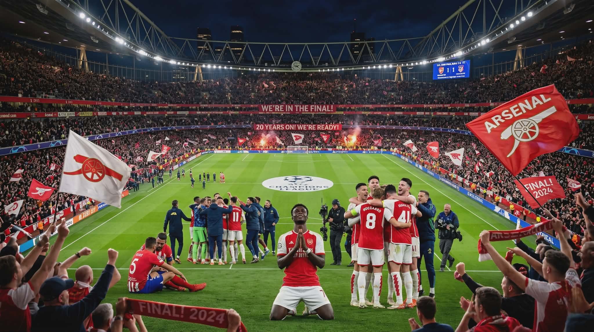 Arsenali, pas 20 vjetësh prek finalen e Championsit