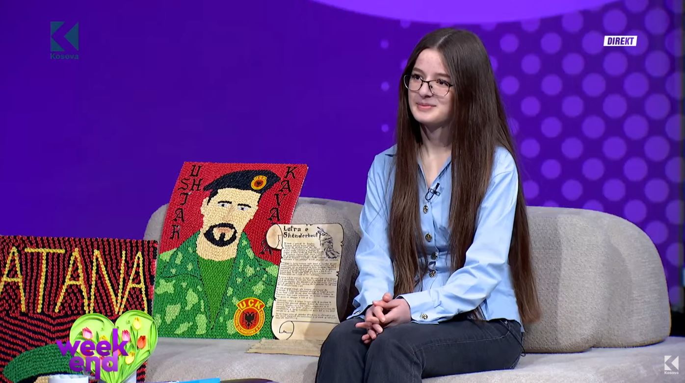 Katana në pikturë me letra, vogëlushja Eriola Feka mahnit me artin e saj unik (VIDEO)