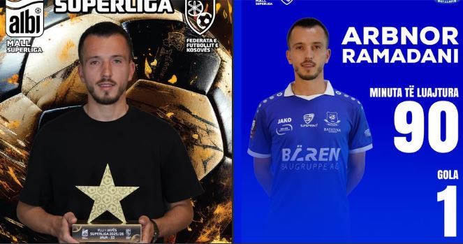 Arbnor Ramadani shpallet “Ylli i javës” në Superligë
